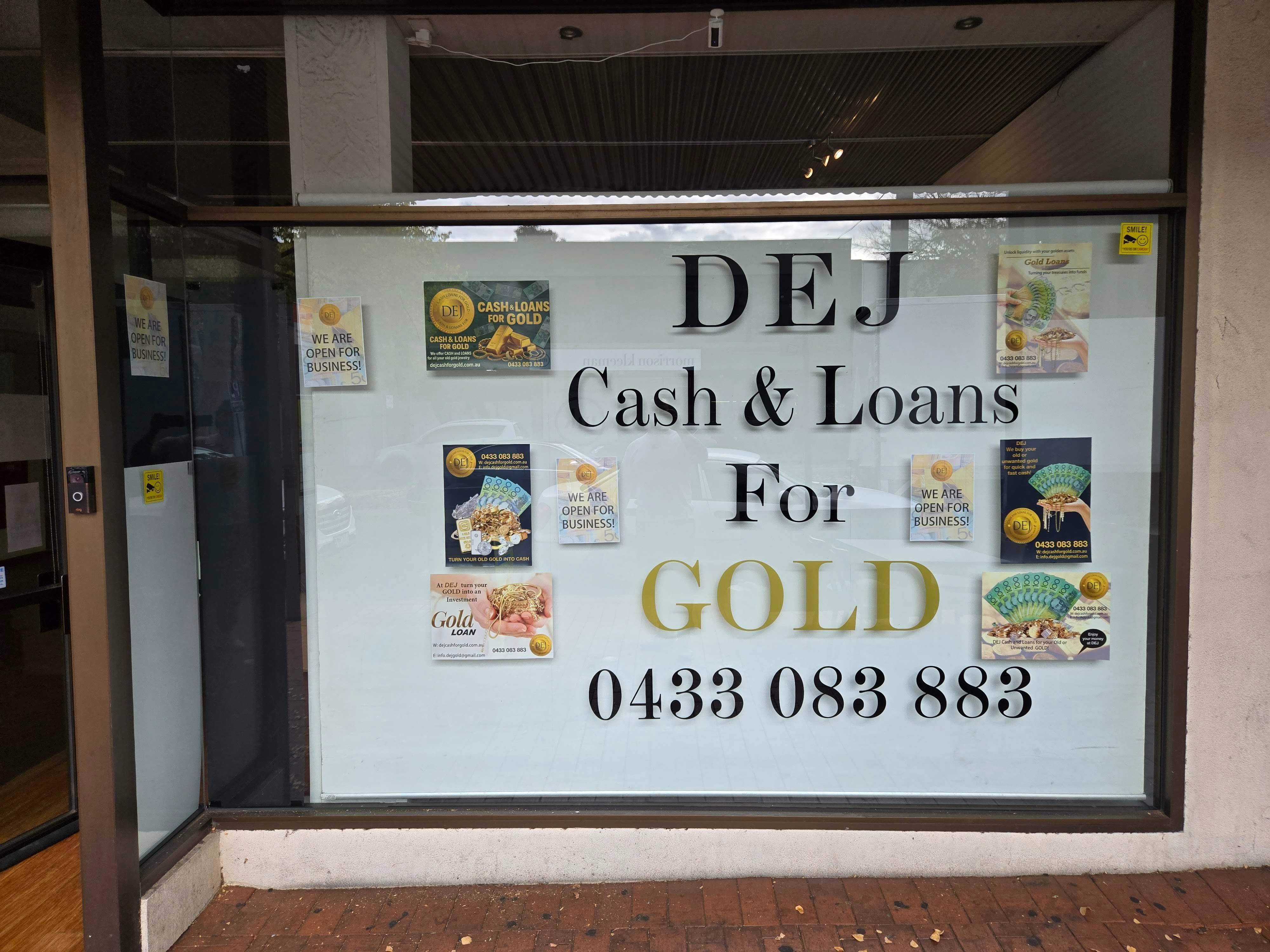 The DEJ Gold & Silver shopfront at Shop 5, 94-96 Grimshaw Street, Greensborough